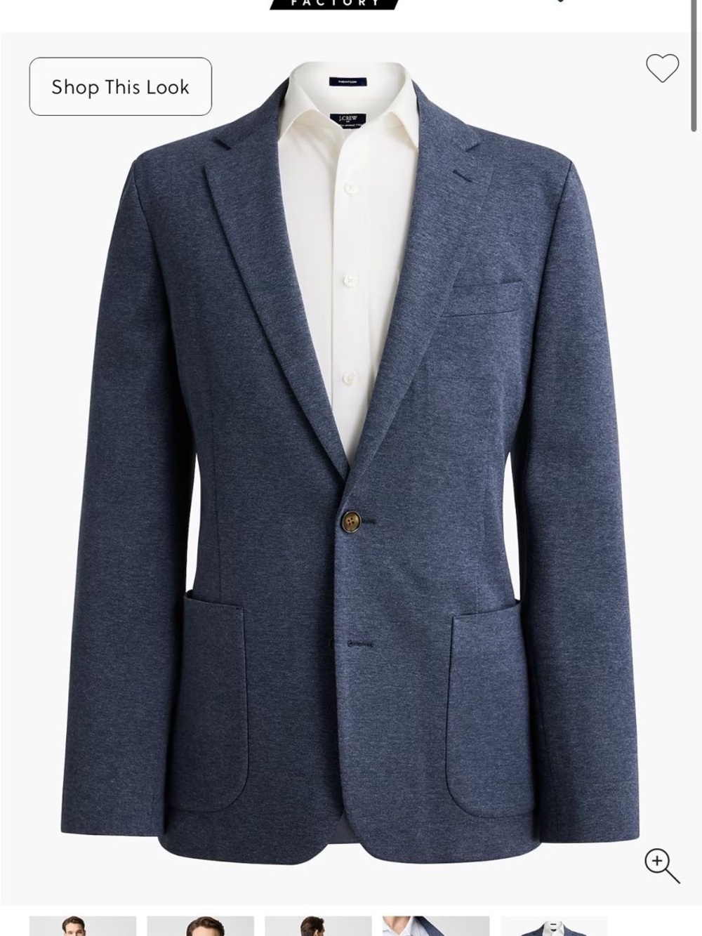 J. Crew Heathered Navy Sport Coat